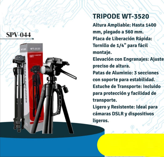 Trípode Weifeng profesional WT-3520